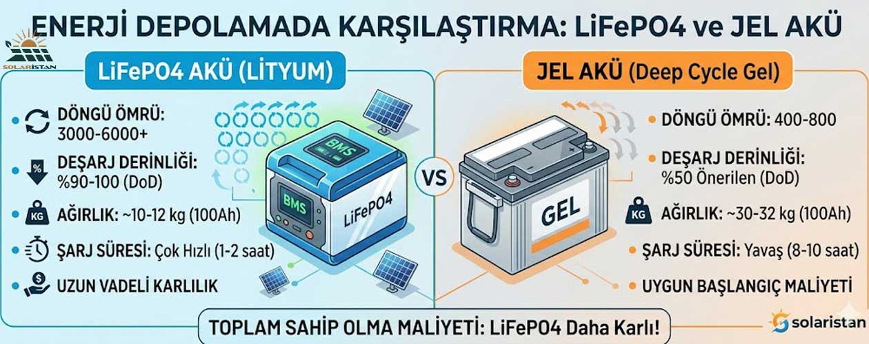 LiFePO4 ve Jel Aküler