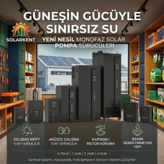 Yeni Nesil Monofaz Solar Pompa Sürücüleri